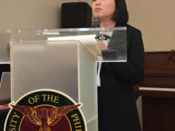 Maria discusses key findings in UP Cebu
